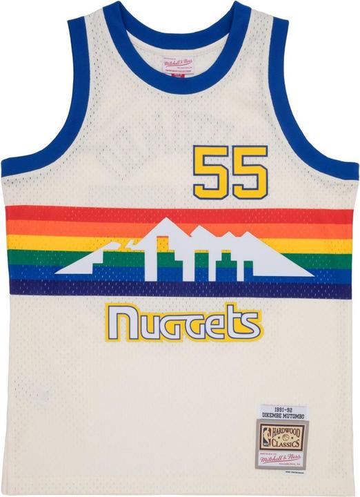 Mitchell & Ness Swingman Jersey Denver Nuggets OFF-WHITE Dikembe Mutombo - M (M)
