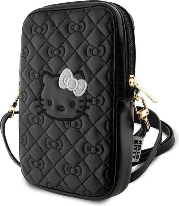 Produktbild Hello Kitty PU Qulited Leather Crossbody Case - black (Apple iPhone 16)