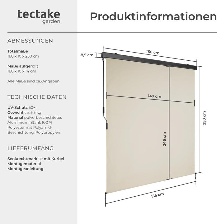 Actual product image tectake Eloise (1.60 m)