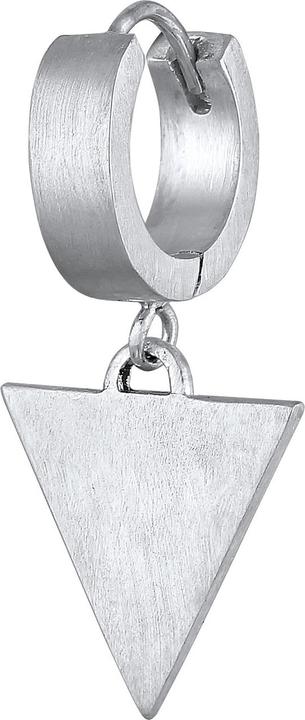 Kuzzoi Ohrringe Single Creole Dreieck Matt 925 Sterling Silber (925er Sterling Silber)