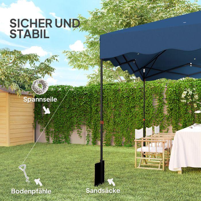 Actual product image Swisshandel24 Faltpavillon ca. 3x3m, wasserabweisend Stabil Winterfest, Dunkelblau (297 cm, 297 cm)