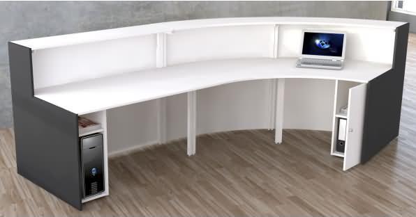 Produktbild Kerkmann BARI Empfangstheke weiss, anthrazit 334,0 x 182,5 x 112,0 cm