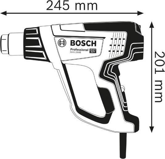 Actual product image Bosch Professional Hot air blower GHG 23-66, 2 nozzles