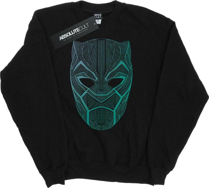 Schwarzer Panther Tribal Maske Baumwolle Sweatshirt
