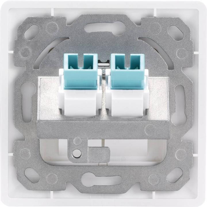 Image du produit Renkforce 2 ports SC RAL9010 Prise réseau fibre optique encastrée