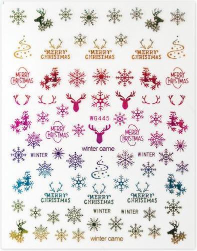 Produktbild BrillBird Weihnachtliche Sticker "WG-445" Rainbow (Nagellacktrockner)