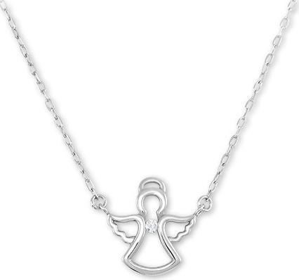 Brilio Silver - Gentle silver necklace with little angel 476 001 00145 04