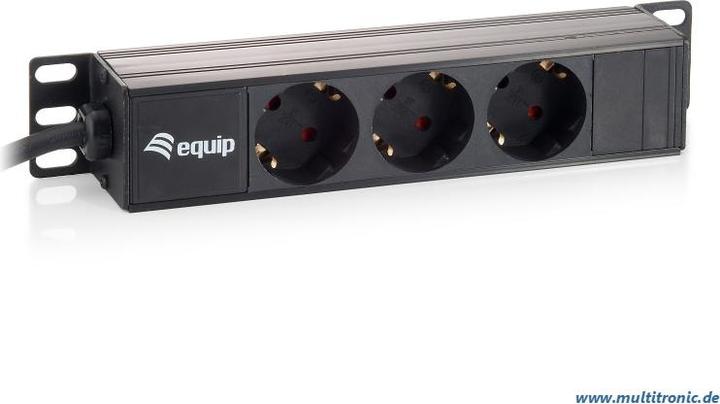 Image du produit equip Bâti de prises 1 U 3gang Schuko avec 1,8m de câble (3 x, 1.50 m)