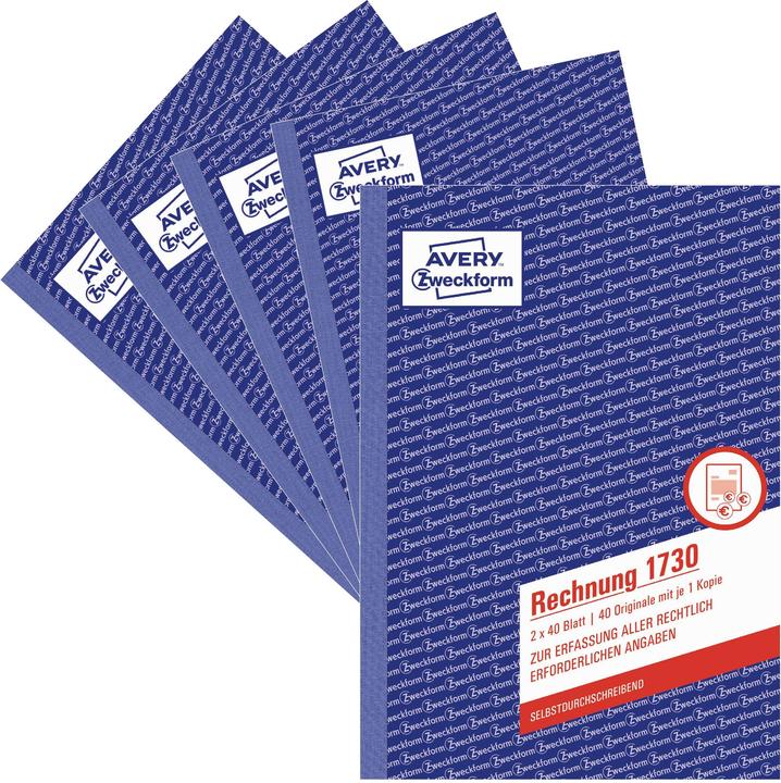 Produktbild Avery Formularbuch "Rechnung", SD, 4+1 GRATIS (40 x)