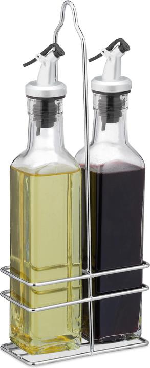 Relaxdays Bouteille huile et vinaigre, verre (250 ml)