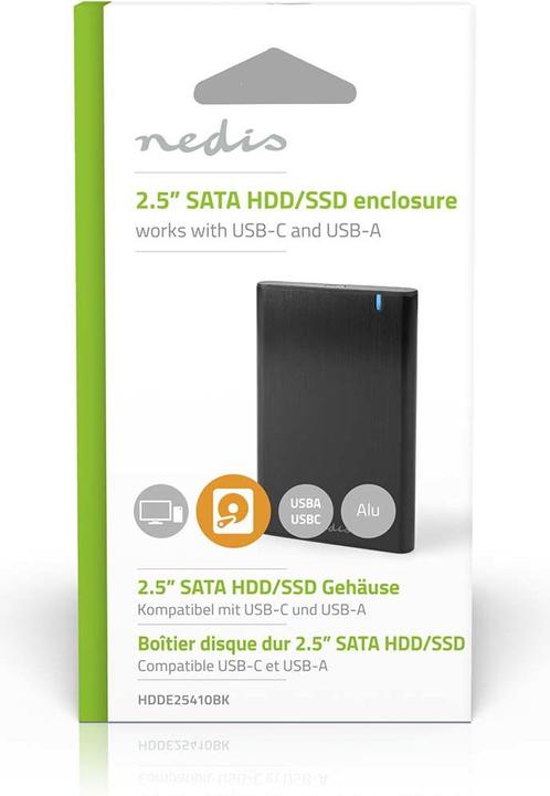Image du produit Nedis Boîtier pour disque dur 2,5 " | USB 3.2 Gen1 | USB Type-A / USB Type-C™ | Ordinateur portable / PC (2.5")