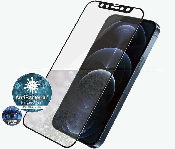 Productafbeelding PanzerGlass Koffervriendelijk Zwart AB ABL (1 Stuk, Apple iPhone 12 Pro Max)