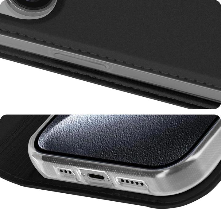 Image du produit Dux Ducis Étui portefeuille Skin Pro pour iPhone 15 - Noir (Apple iPhone 15)