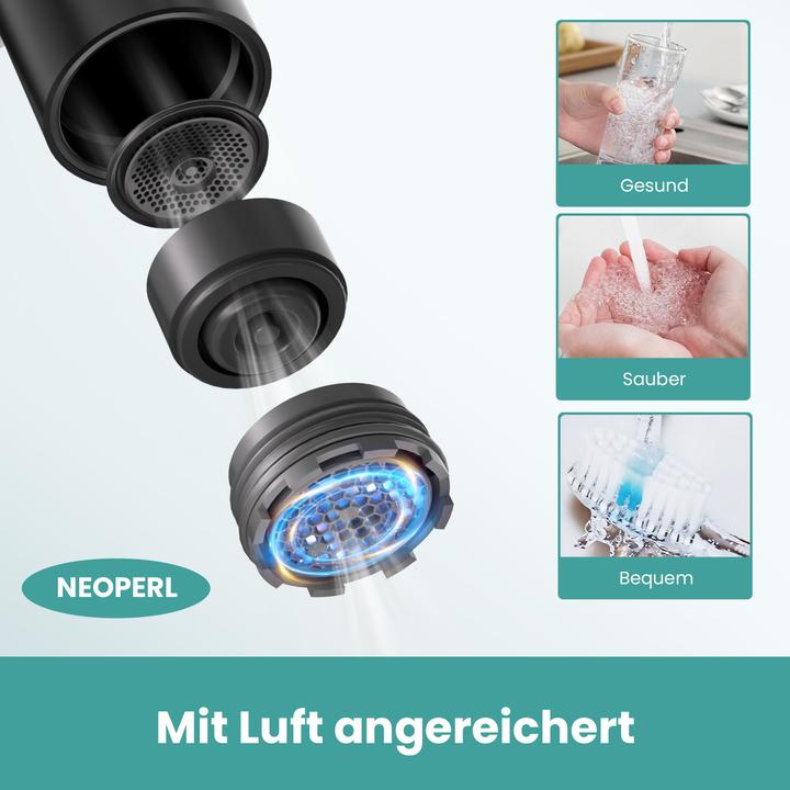 Produktbild Emke Wasserhahn Bad Messing Keramikkartusche Luftsprudler Waschtischarmatur Mischbatterie einfache Instal