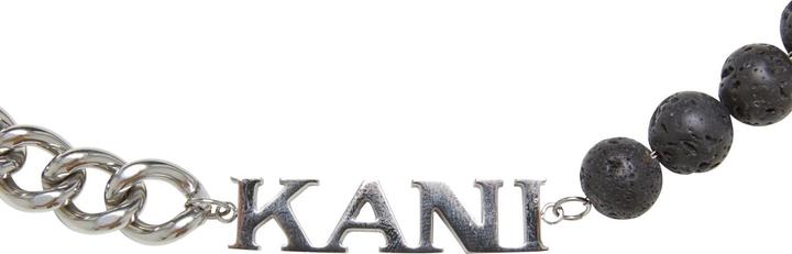 Actual product image Karl Kani KK Retro Kani Lavapearl Necklace - 186079 (100% steel)