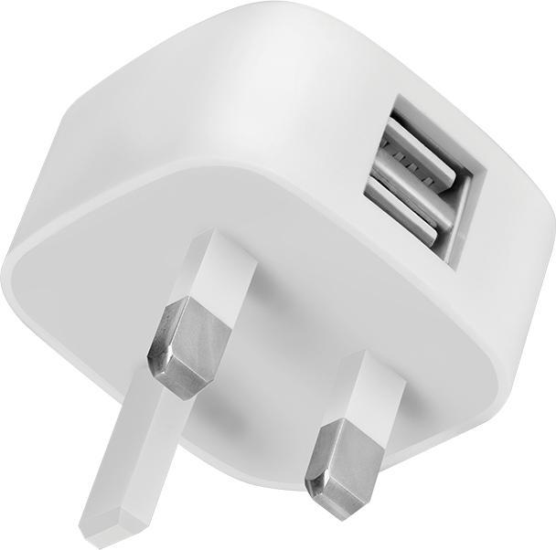 Image du produit LogiLink Adaptateur de prise USB anglais, 2x port USB, 10,5W, blanc (10.50 W)