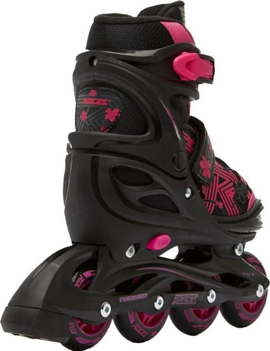 Actual product image Roces Children's inline skates Jockey 3.0 Girl (size: 26.0-29.0 (wheels 64 mm), black/pink) (26, 29)