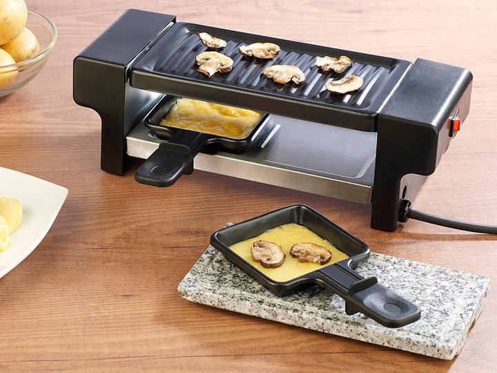 Actual product image Rosenstein & Söhne Raclette for 2 with grill attachment & hot stone