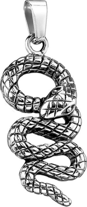 Star Piercing Anhänger silber Schlange (Chirurgenstahl 316L)