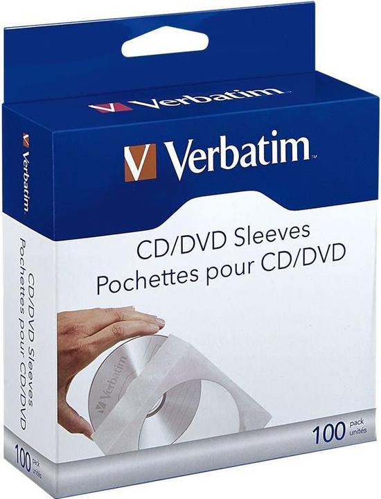 Image du produit Verbatim Pochettes papier pour CD/DVD avec fenêtre (100 x)
