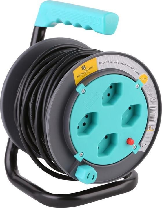 Schönenberger Kabelrolle 4x T13 Steckdose (15 m, 1.10 mm²)