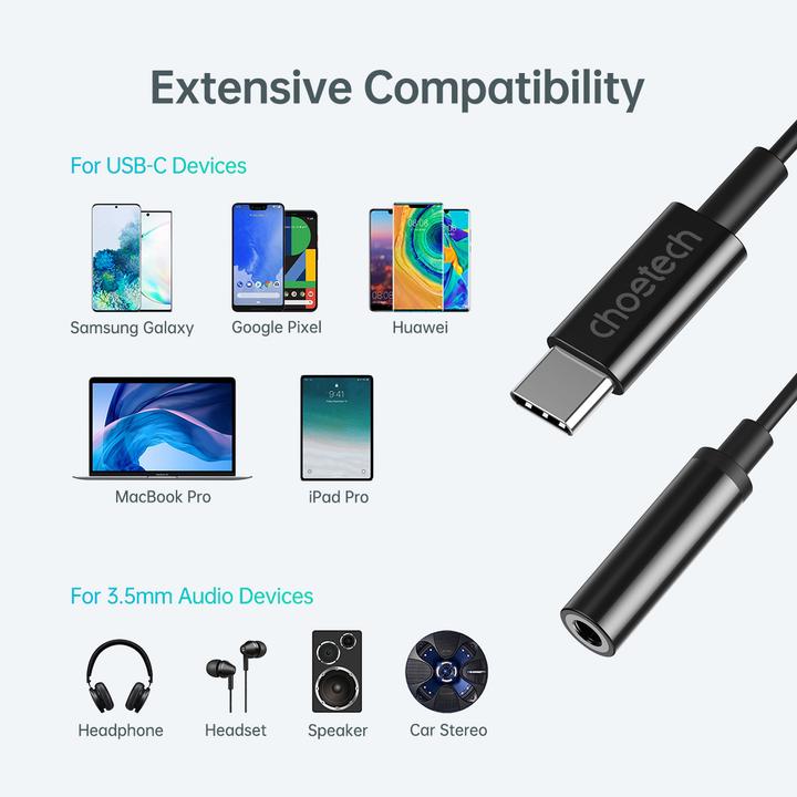 Immagine prodotto Choetech Jack da 3,5 mm - USB C (Adattatore per cuffie)
