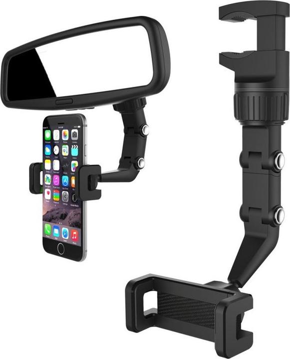 Produktbild Hurtel Adjustable car rearview mirror holder for smartphone black