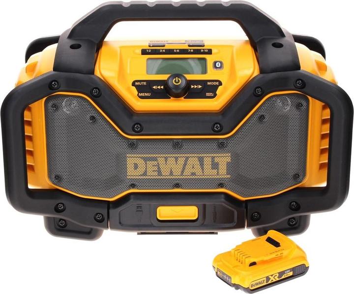 Image du produit DeWalt DCR 027 N Radio sans fil DAB+ 10,8-18,0 V + 1x batterie 2,0 Ah - sans chargeur (DAB+ DAB, FM, Bluetooth)
