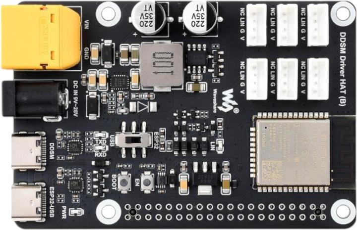 Produktbild WaveShare Direct Drive Servo Motor Driver DDSM HAT (B) mit ESP32