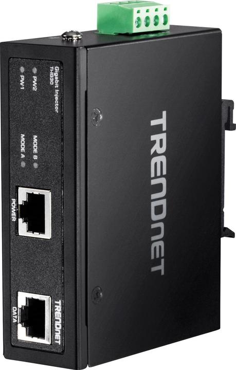Produktbild Trendnet TI-IG30 PoE+ Injector Industrial Gigabit (802.3at (PoE+), 30 W)