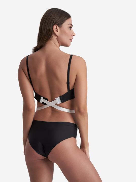 Actual product image Bye Bra 2 Low Back Straps 3 Rows Black (pack of 3, One size)