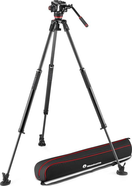Manfrotto 504X & CF Fast Sing Leg Tripod (Carbon)