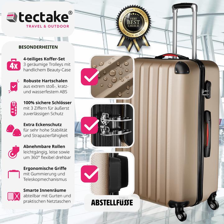 Image du produit tectake Set de valises Valises Trolley Set Trolleys Hardcase Trolley (90 l, L (90 - 115l))