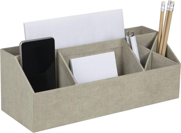Actual product image Bigso Office Butler Linen Cover Elisa Linen Nature, Desktop Organizer