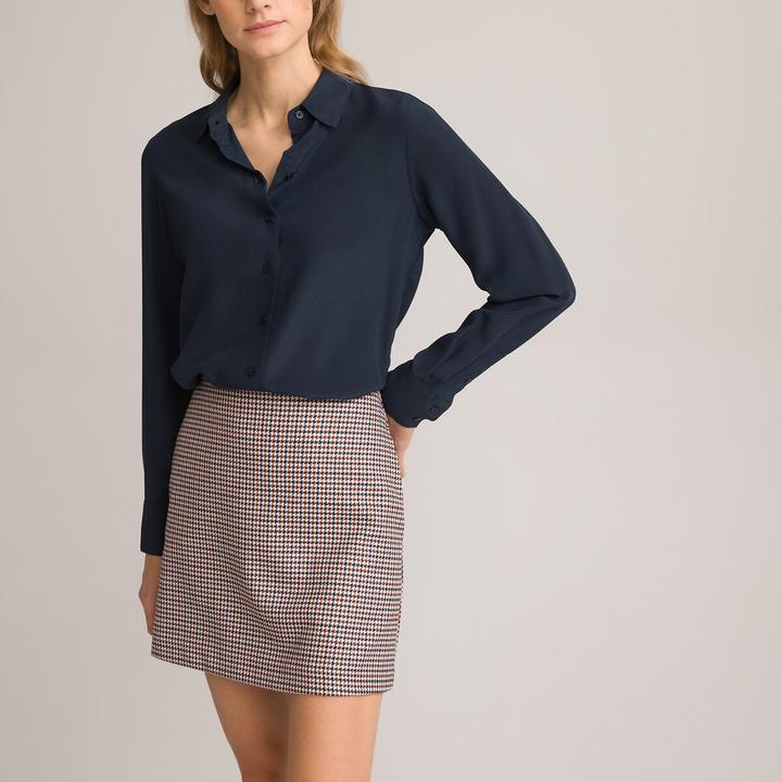 Actual product image La Redoute Collections Silk blouse with long sleeves (34)