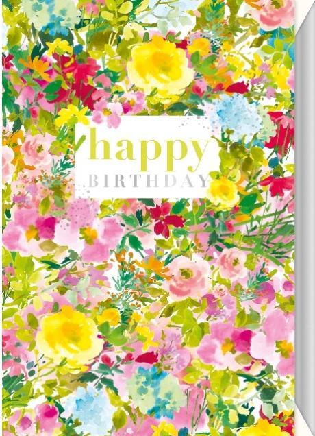 Actual product image Artebene Geburtstagskarte Happy Birthday Frühlingsblumen von