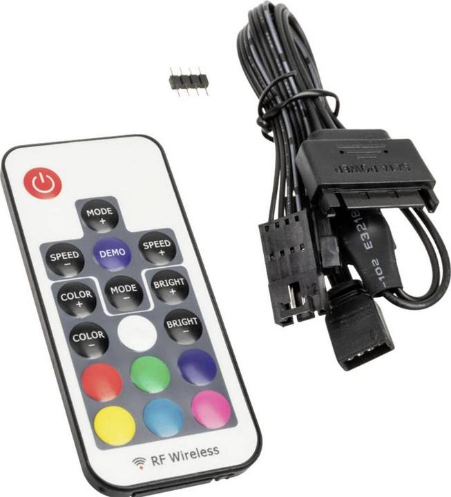 Actual product image Kolink Inspire L2 4-Pin 12V RGB Controller - SATA (Multicoloured)