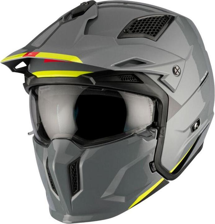 Actual product image MT Helmets single-shield convertible motocross helmet with removable chin strap streetfighter sv uni (ece 22.0 (53 - 54 cm, M)
