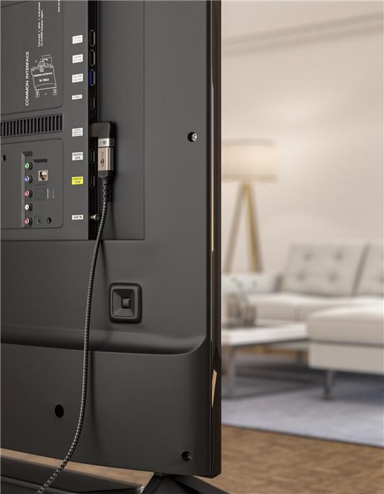 Produktbild Goobay HDMI-Winkeladapter 90° horizontal, 8K @ 60 Hz, vergoldet (HDMI)