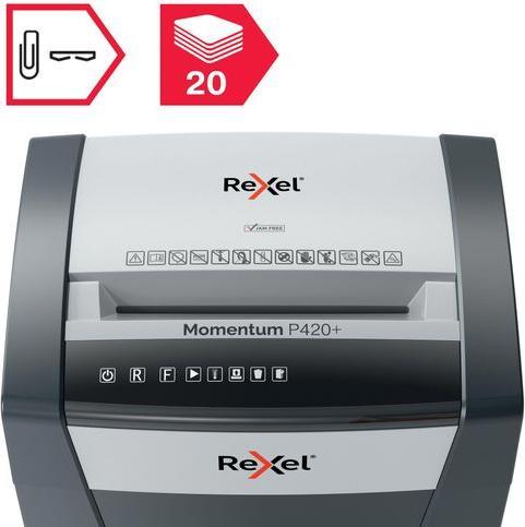 Produktbild Rexel Aktenvernichter Momentum P420+ P-4, 20 Seiten (Partikelschnitt)