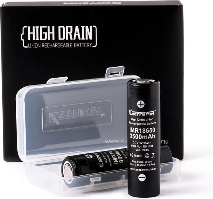 Actual product image Keeppower Battery IMR18650 (3500 mAh, 12.95 Wh)
