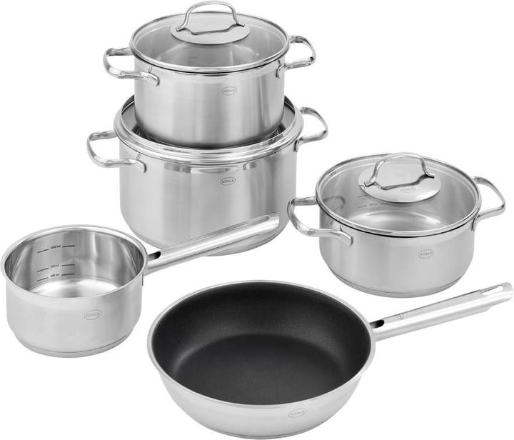 Produktbild Rösle Starter-Set ELEGANCE 5-tlg. Topf-Set Edelstahl mit (Pfannenset + Topfset, Edelstahl)