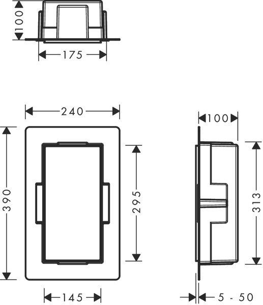 Image du produit hansgrohe HG Niche murale XtraStoris Minimalistic m ouvert. Ra 300x150x100mm ES optic