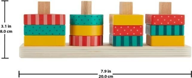 Produktbild Fisher-Price Buntes Holz-Stapelspielset