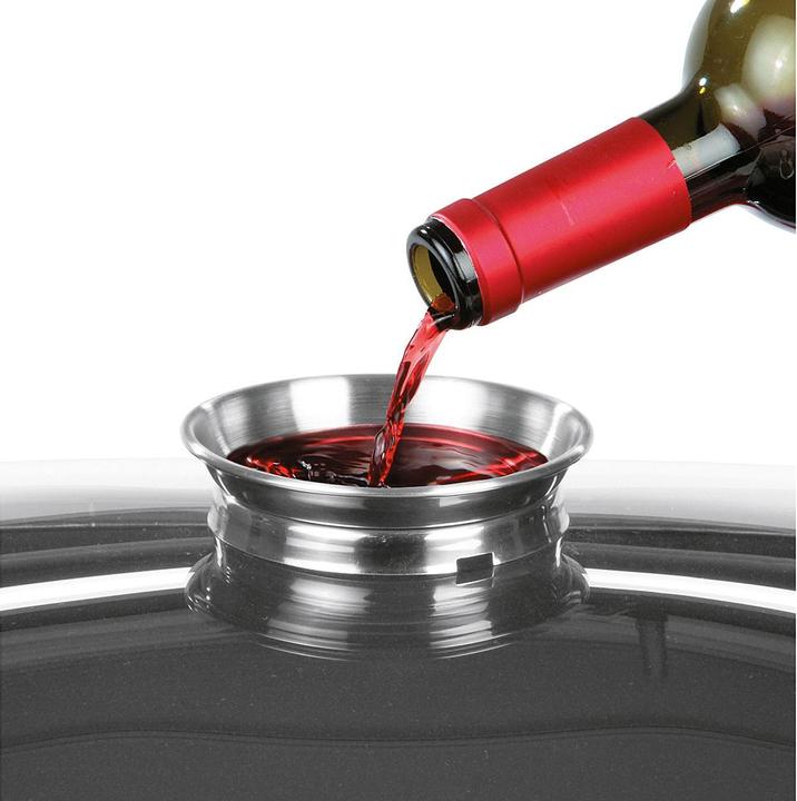 Actual product image GSW Oval roaster Multi-roaster 38 cm with stainless steel lid and glass lid (Casserole + Stewpot, Stainless steel)