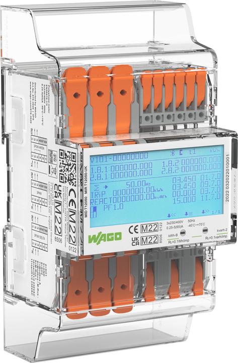 Produktbild Wago 879-3020 4PS Wechselstromzähler digital 65 A MID-konform Ja 1 St.