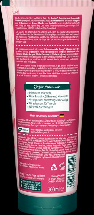 Actual product image Kneipp Shower Balm Rose Delicate Pampering Care (200 ml)