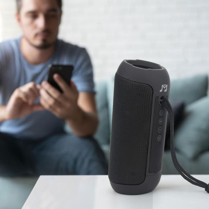 Actual product image Technaxx Bluetooth speaker, black, with microphone and FM radio function (730 h, Electrical connection)
