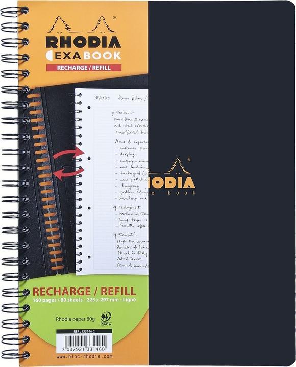 Produktbild Rhodia EXABOOK - Ersatzhefte (A4+, Liniert, Weicher Einband)