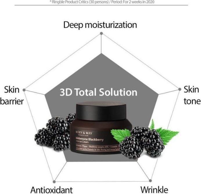 Actual product image Mary&May MARY & MAY - Idebenon Blackberry Intensive Cream 70g (Day cream)